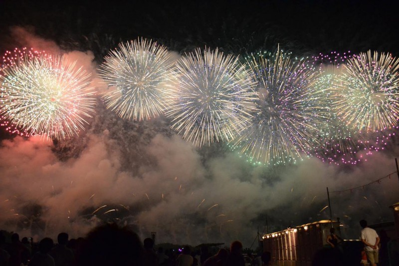 酒田花火大会にて